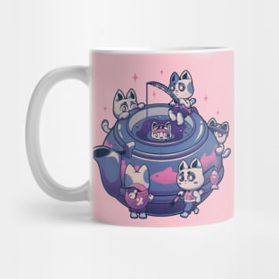 Plenty Cats in the Tea - Cute Fishing Kitty Gift Mug